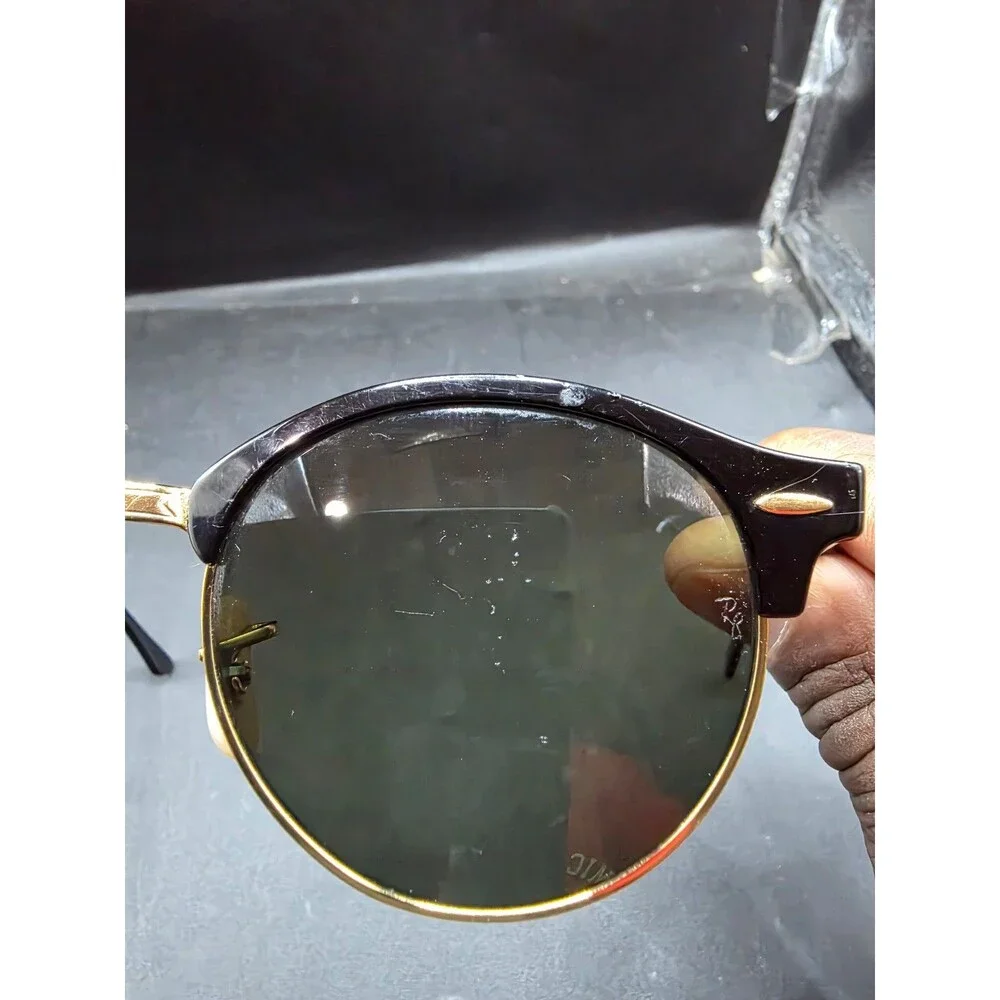 Ray-Ban RB4246 Clubmaster Classic Polarized Sunglasses 901/58 Black/Gold 51mm